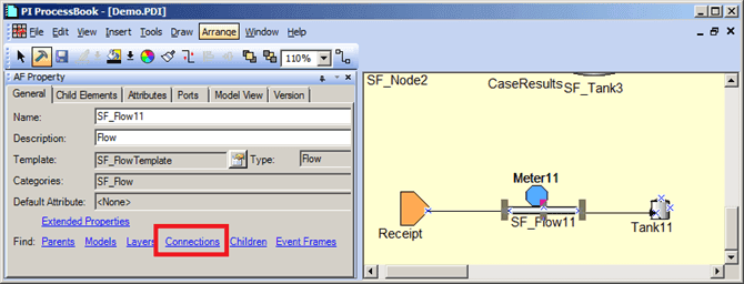 Figure 855: AF Property window - Select Connections link
