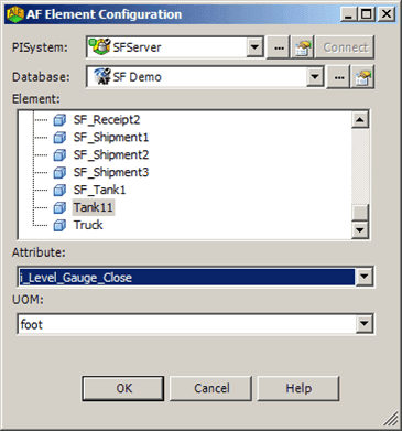 Figure 907: AF Element Configuration window