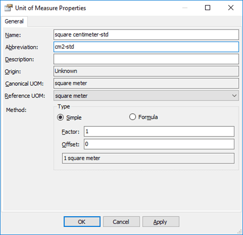 Figure 99: Editing a unit of measure
