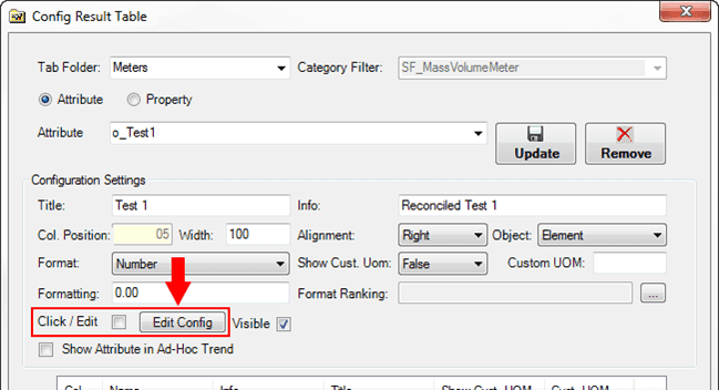 Figure 1108: Config Result Table - Edit Config