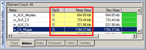 Figure 1078: SF-ADA Results table - select Element to edit