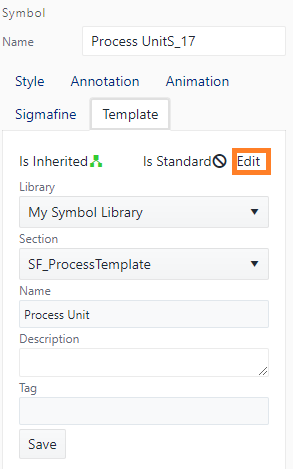 Edit Standard Symbol