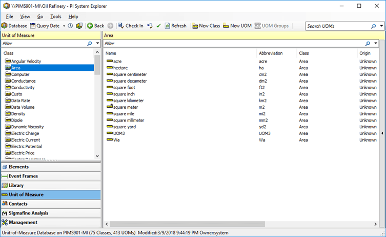 Figure 97: Unit of Measure pane