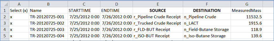 Figure 1000: Transfers - Import File Format