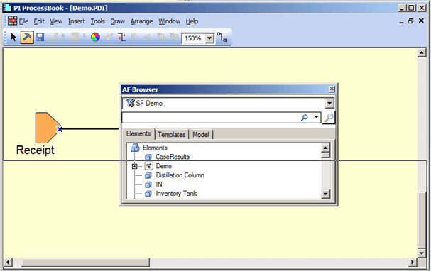 Figure 794: Docking AF window to bottom of ProcessBook window