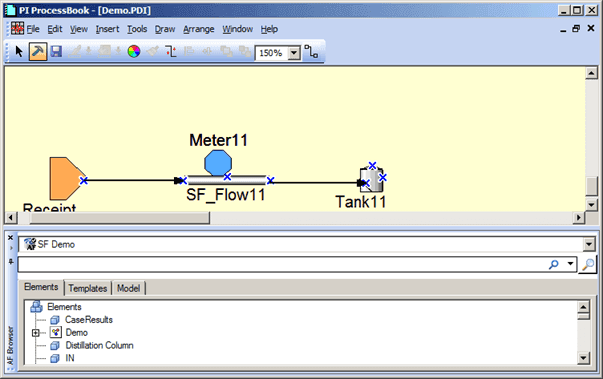 Figure 795: AF window docked to the bottom of the ProcessBook window
