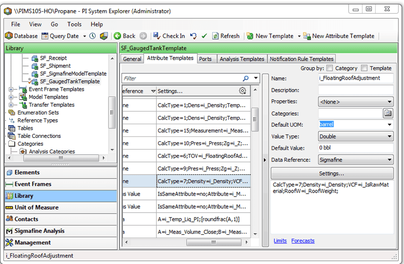 Figure 547: System Explorer - Floating Roof Adjustment (Method 1) Configuration