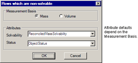 Figure 425: Flows which are non-solvable - Attributes window