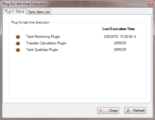 Figure 1592: Plug-In last time Execution window