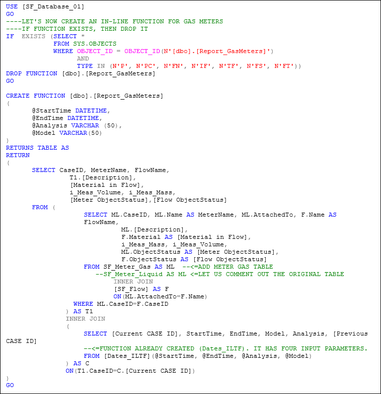 Figure 1166: Example of a query to find all Gas Meters