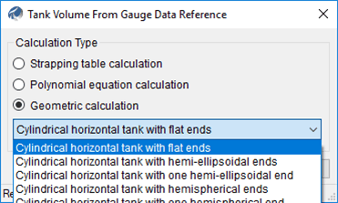 Figure 599: Tank Volume From Gauge Data Reference window