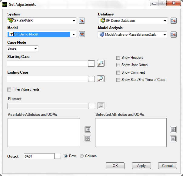 Figure 693: Get Adjustments window
