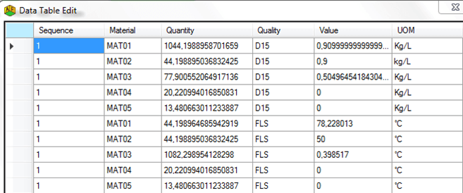 Figure 1360: Quality Tracking Material Results