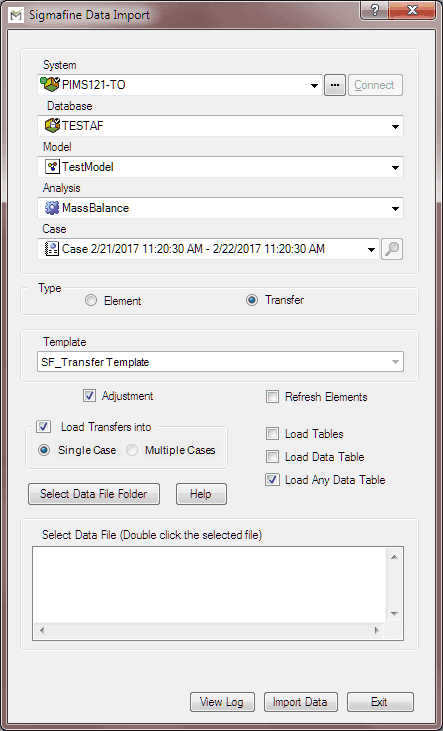 Figure 993: Sigmafine Data Importer