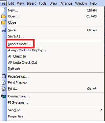 Figure 834: Import Model option