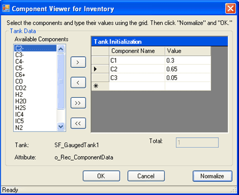 Figure 292: Initialized Components in the Component Viewer for Inventory window