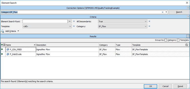 Figure 1333: Element Search - Find SF_Flow category