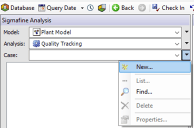 Figure 1343: Quality Tracking - Select New Case