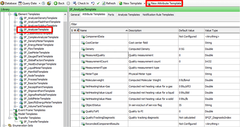 Figure 1314: System Explorer - New Attribute Template