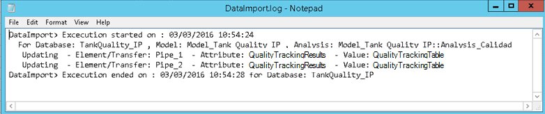 Figure 1356: View Quality Tracking Log in Notepad