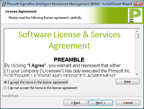 Figure 1675: License Agreement window