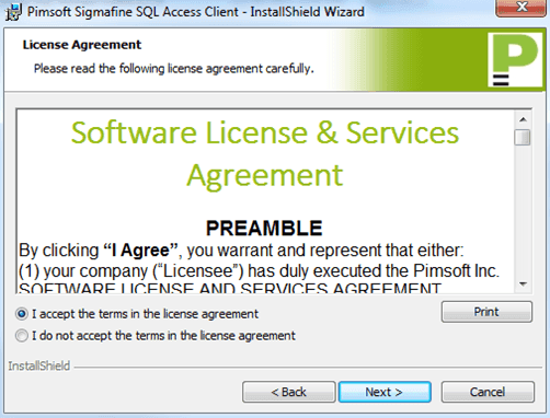 Figure 1213: License Agreement window