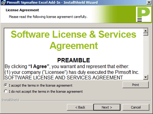 Figure 670: License Agreement window