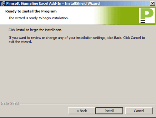 Figure 673: Ready to Install the Program window