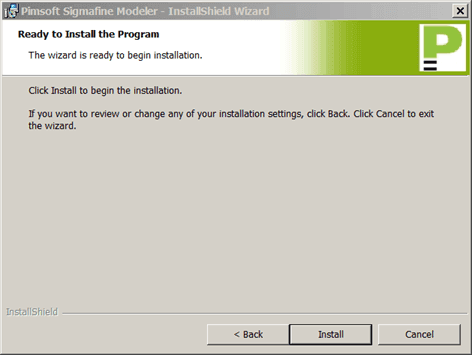 Figure 736: Ready to Install the Program window