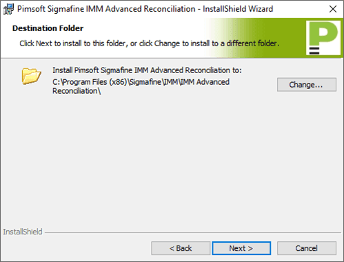 Figure 1719: Destination Folder window