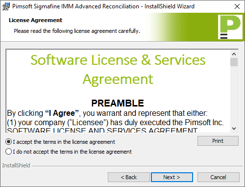 Figure 1718: License Agreement window