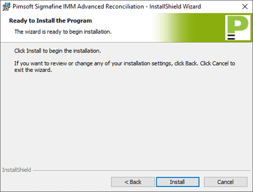 Figure 1720: Ready to Install the Program window