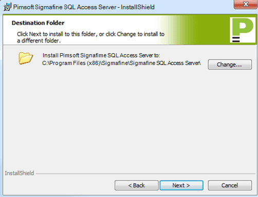 Figure 1220: Destination Folder window
