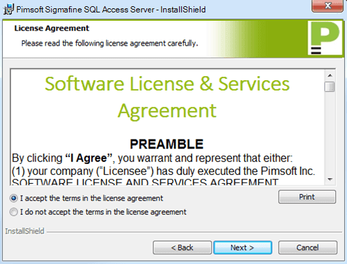 Figure 1218: License Agreement window