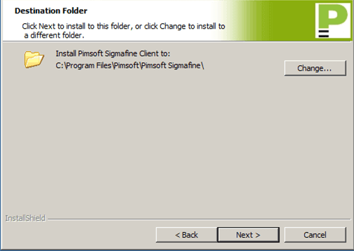 Figure 1025: Destination Folder window