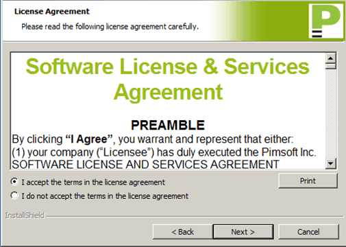 Figure 1023: License Agreement window
