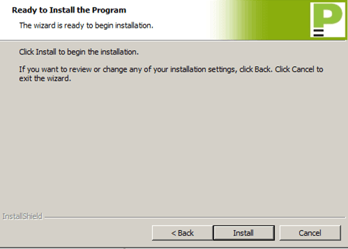 Figure 1026: Ready to Install the Program window