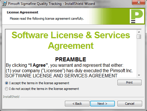 Figure 1287: License Agreement window