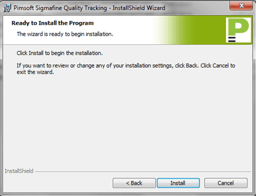 Figure 1288: Ready to Install the Program window
