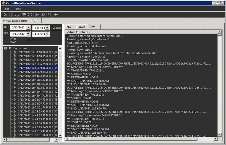 Figure 1546: Integration Rule VIRTUAL Dataset - Log tab