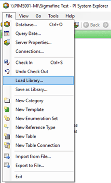 Figure 1092: File - Load Library option