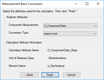 Figure 472: Measurement Basis Conversion window