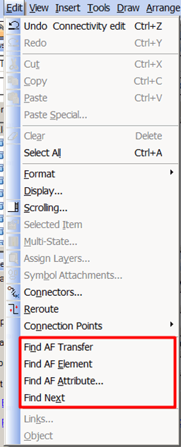 Figure 742: Edit Menu Options for Modeler