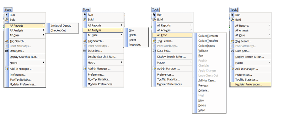 Figure 744: Tools Menu Options for Modeler