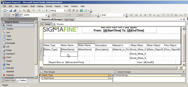 Figure 1186: Completed report layout