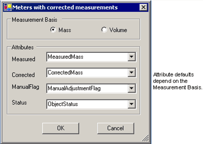 Figure 389: Meters with corrected measurement - Attributes window