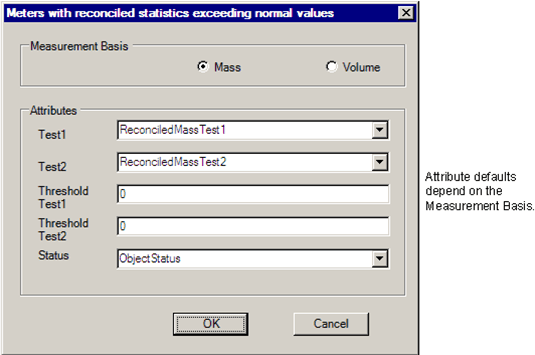 Figure 423: Meter with reconciled statistics exceeding normal values - Attributes window