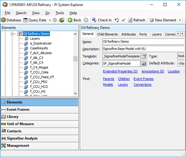 Figure 107: System Explorer, Elements - view Model elements