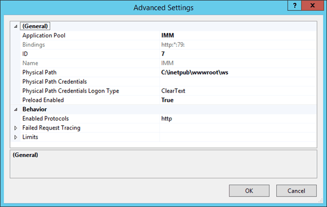 Figure 1570: Advanced Settings window