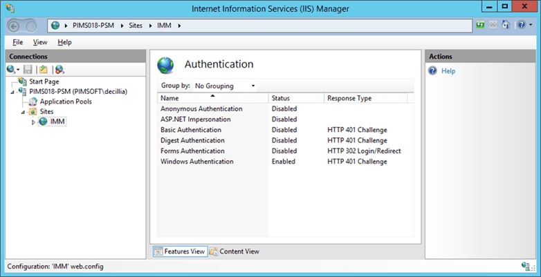 Figure 1572: Windows Authentication option